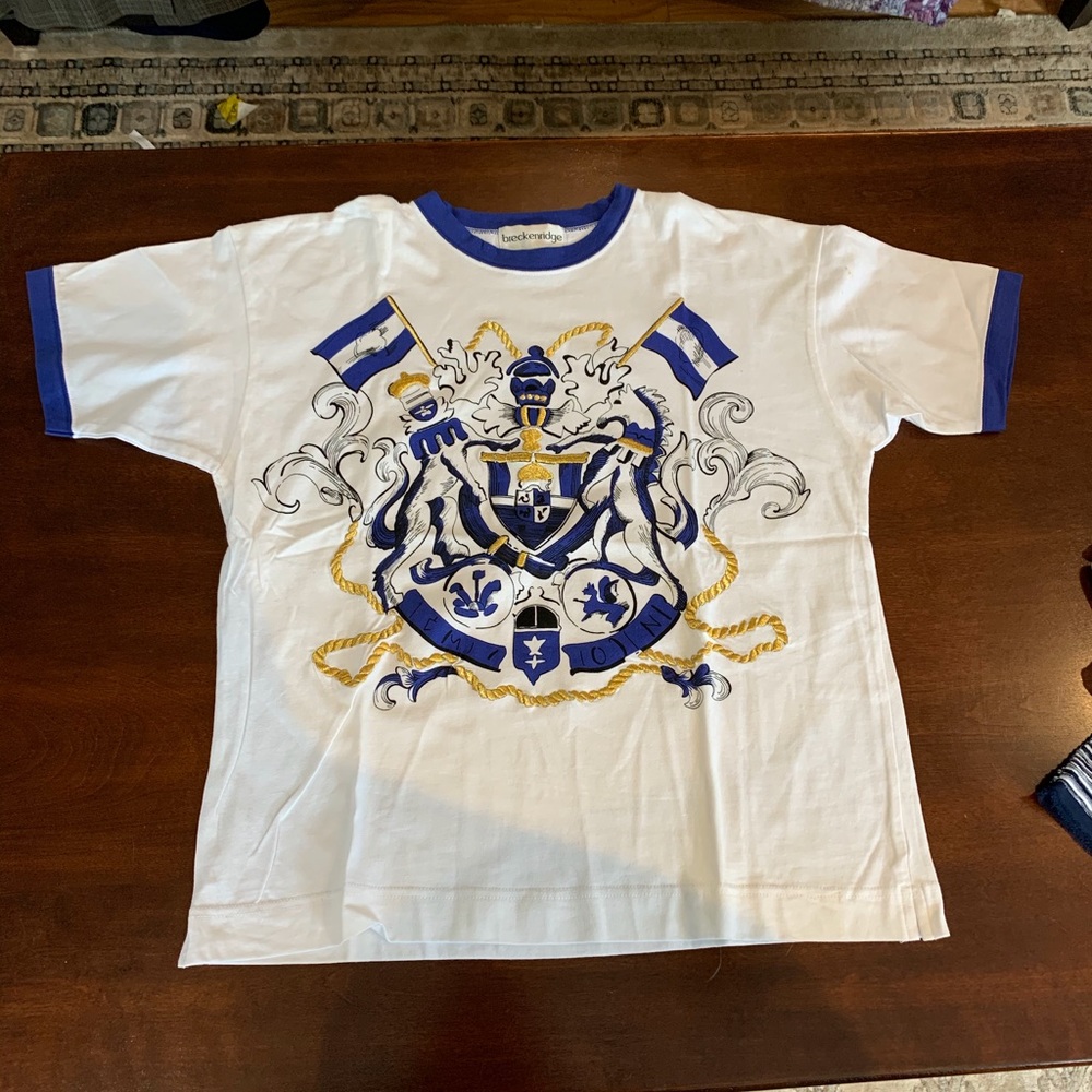 Breckenridge crest embroidered ringer T-shirt :Med